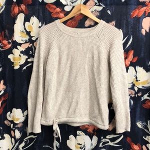 Madewell waffle sweater with wide sleeves